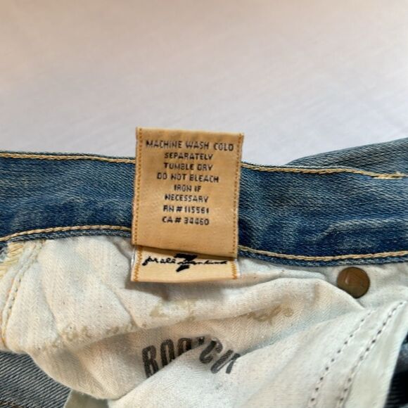 Seven for all Mankind denim straight leg bootcut medium wash jeans 31 - Picture 6 of 9